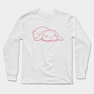 Sleepy Bailey Line Art | Bunniesmee Wedding Edition Long Sleeve T-Shirt